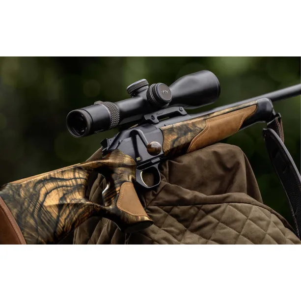 Blaser R8 Success Silence Leather Vintage, kal. 8,5x55 Blaser, Leseni razred 7, Lesena kroglica, Zlati sprožilec in zaklep.